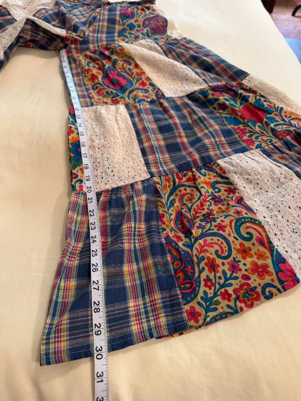 Natural Life Patti Patchwork Palazzo Pants Small NWT Boho Festival Wide Leg - Picture 7 of 9